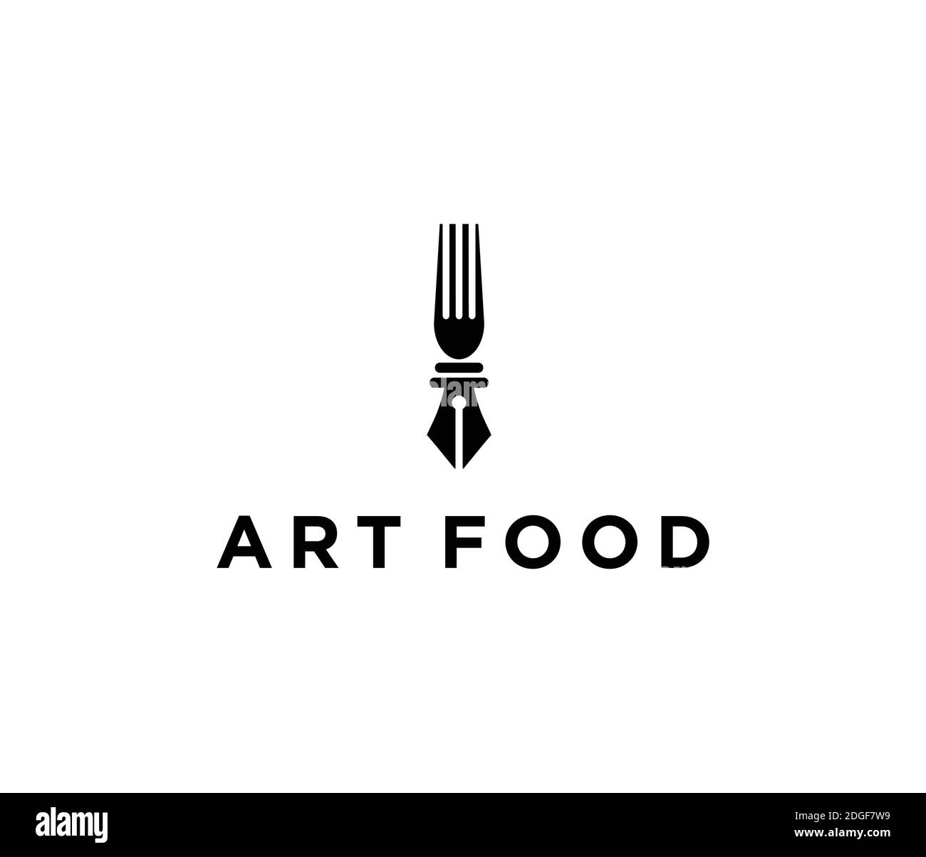 Pen Creative Food Logo Design Icon Illustration Stock Vector Image Art Alamy