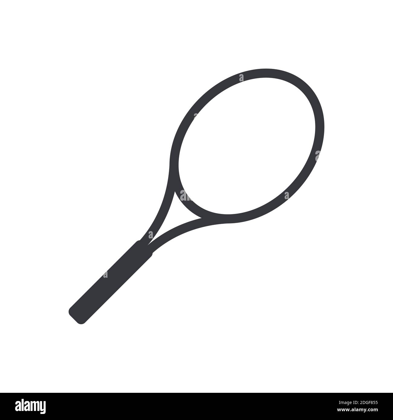 Tennis racket icon. Tennis racquet outline symbol, modern minimal flat  design style, vector illustration Stock Vector Image & Art - Alamy