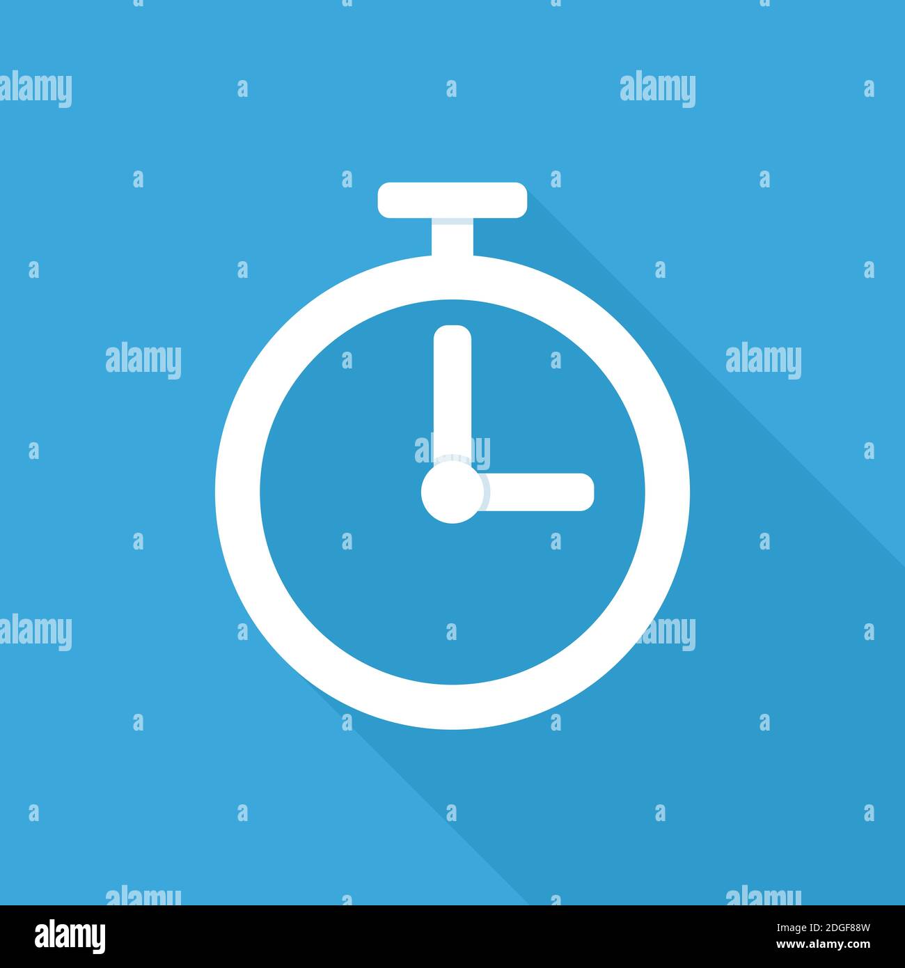 Timer icon, modern minimal flat design style. Stopwatch symbol. Vector