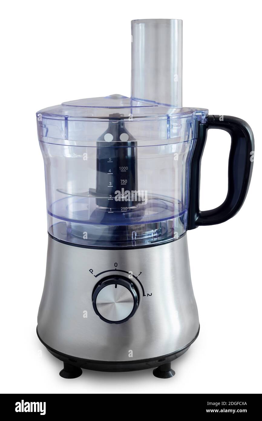 Food processor for slicing, chopping vegetables and fruits Stock Photo