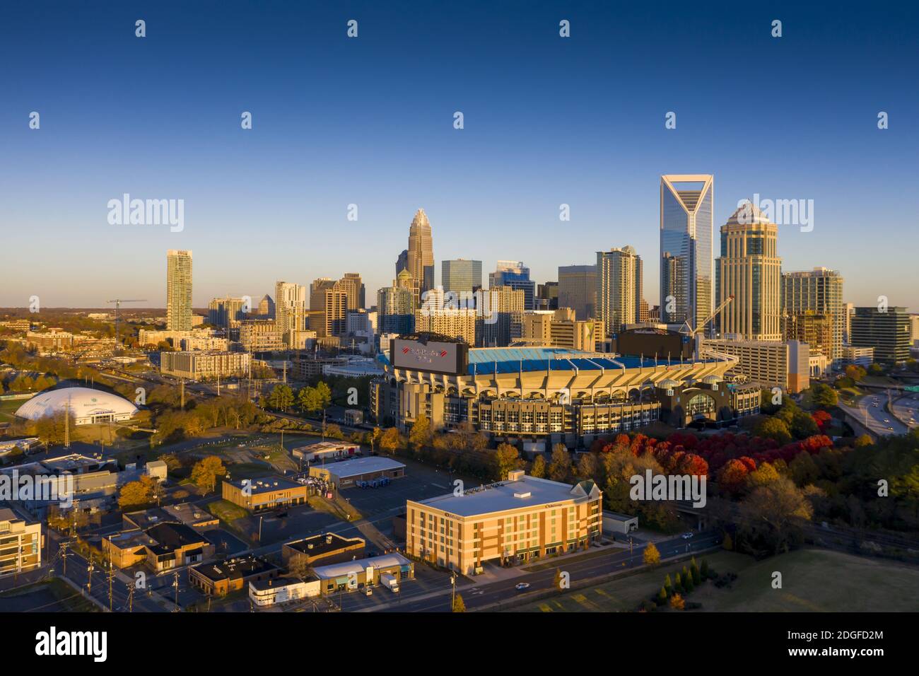 Aerial Views Of The City Of Charlotte, North Carolina Stock Photo Alamy