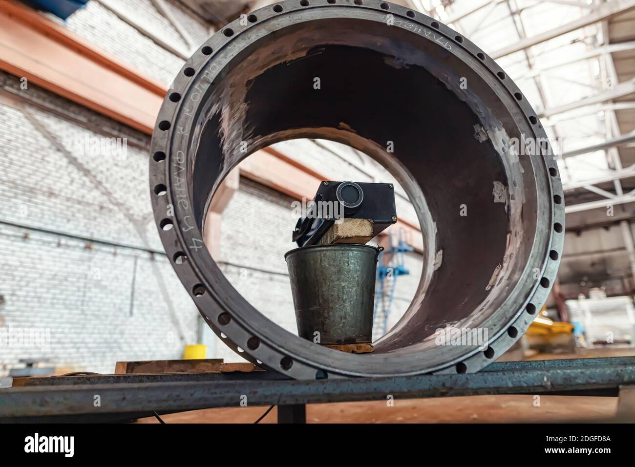 Quality control of welds of heat exchanger body elements by x-ray method Stock Photo
