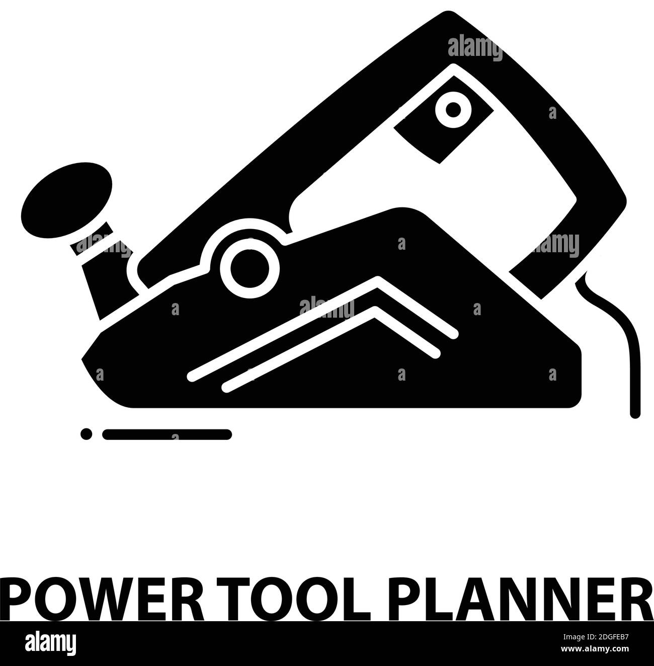 power tool planner icon, black vector sign with editable strokes