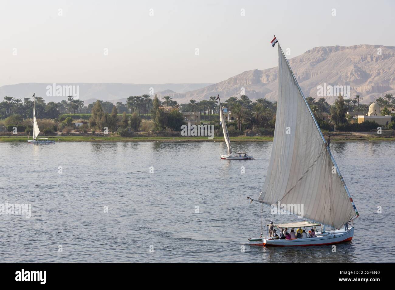 Feluccas on the Nile Stock Photo