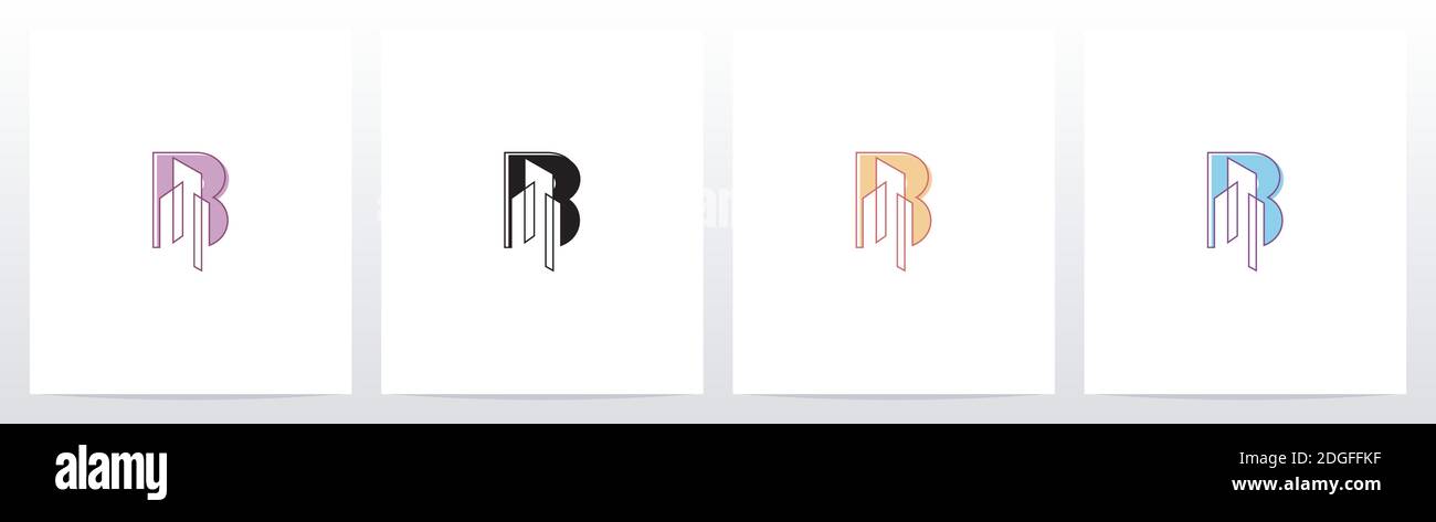 Abstract Building On Letter Logo Design B Stock Vector Image & Art - Alamy