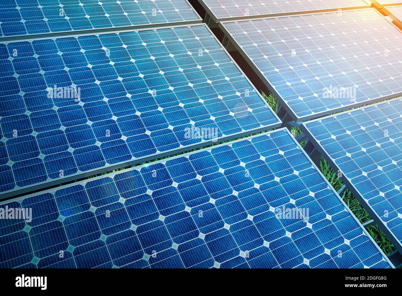 power solar panel on blue sky background,alternative clean green energy ...