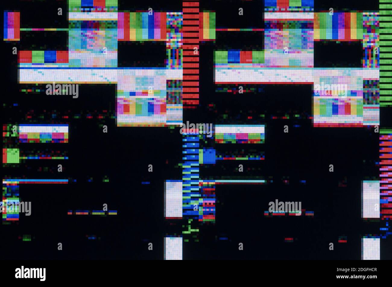 Abstract background, pattern of a digital glitch Stock Photo