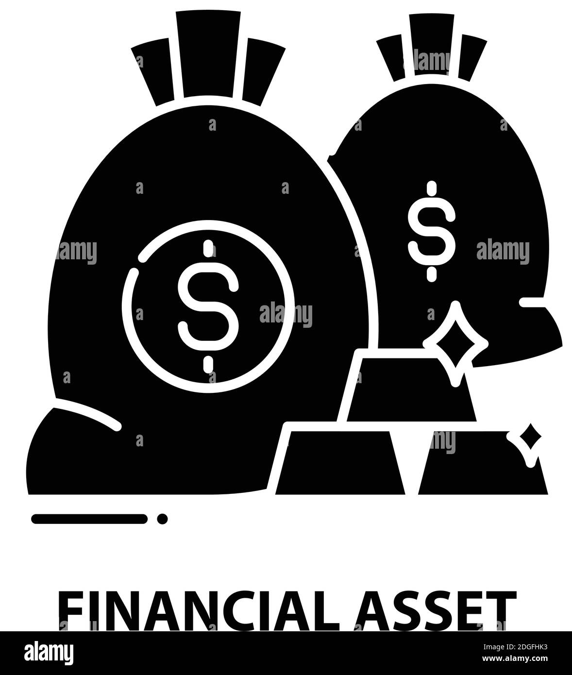 Financial Asset Icon Black Vector Sign With Editable Strokes Concept Illustration Stock Vector 5216