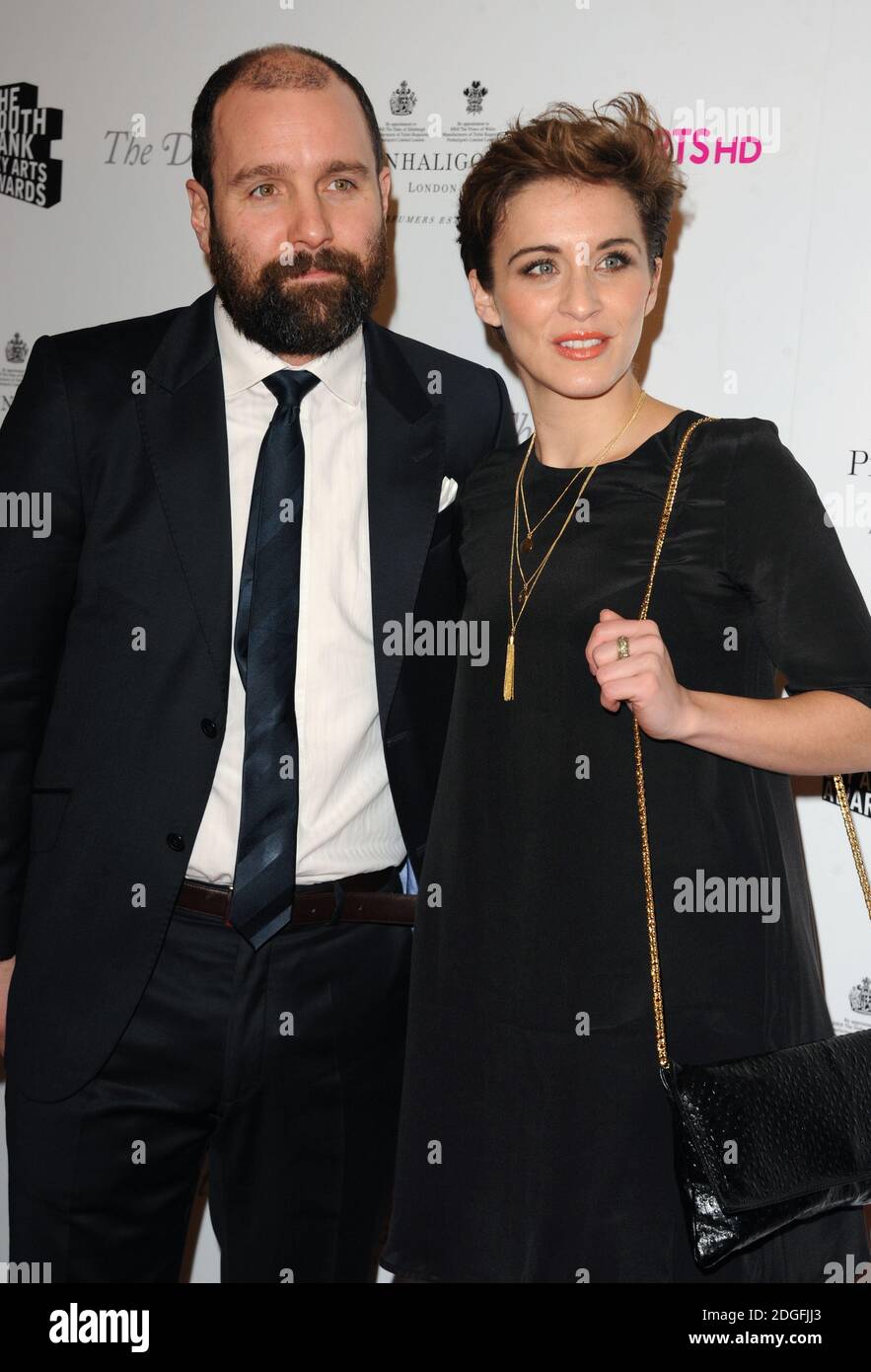 Johnny Harris and Vicky McLure arriving for the South Bank Sky Arts