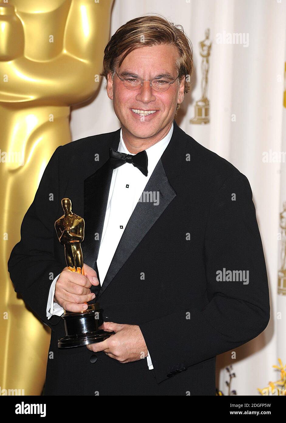 Aaron Sorkin With The Best Adapted Screenplay Award Received For The Social Network At The 