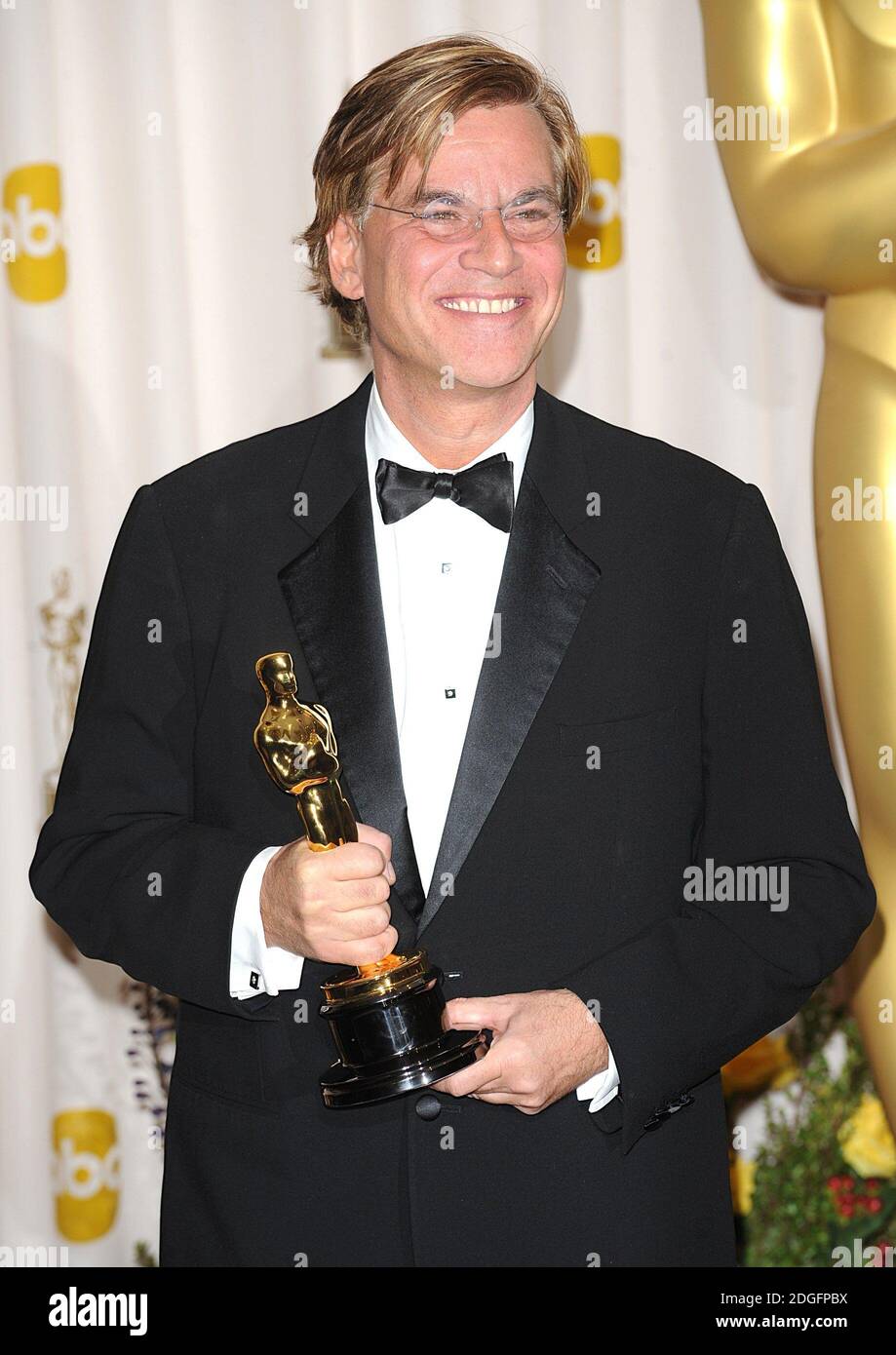 Aaron Sorkin With The Best Adapted Screenplay Award Received For The Social Network At The 
