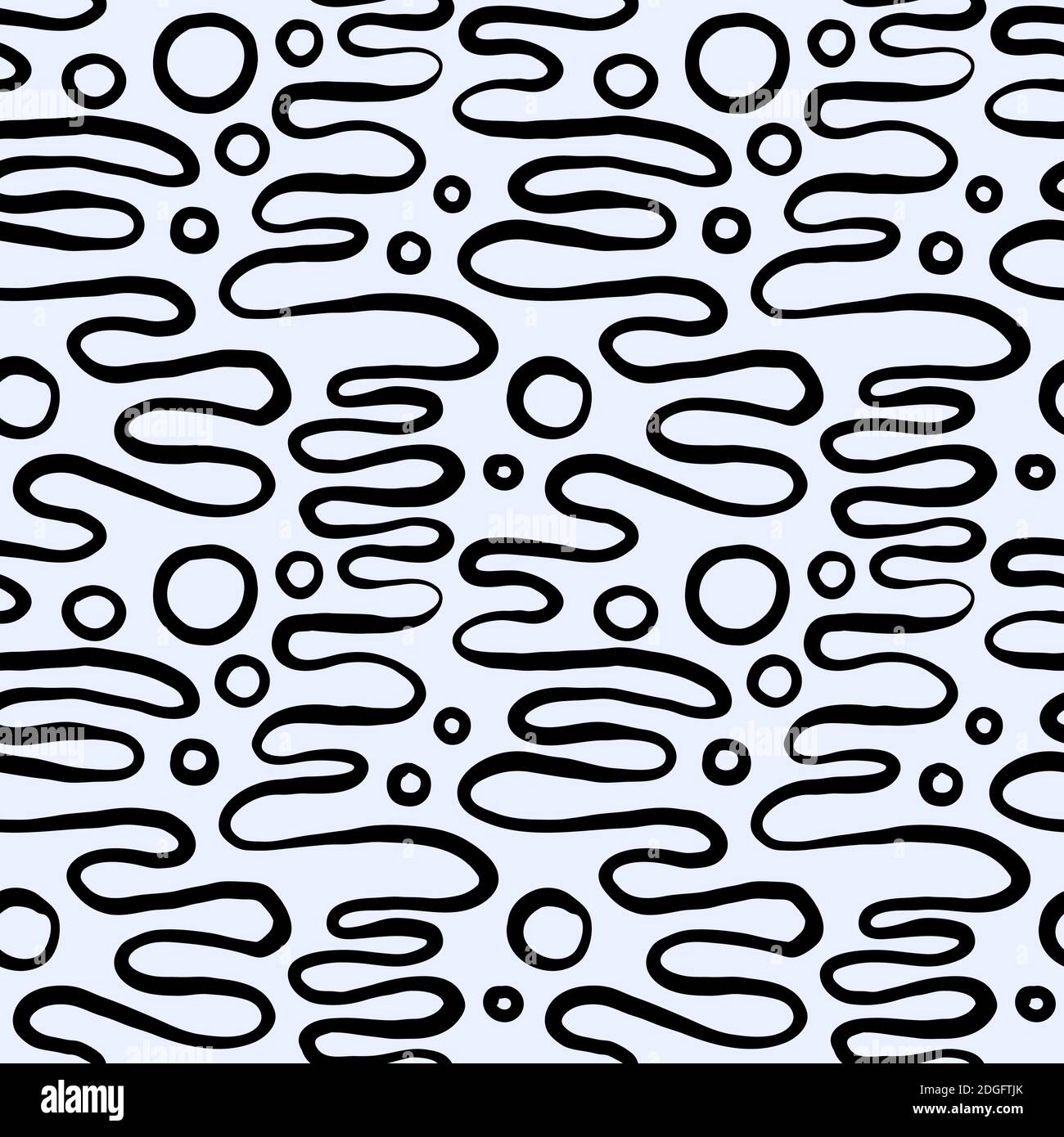 Seamless hand drawn ink pattern. Creative endless background with blots ...