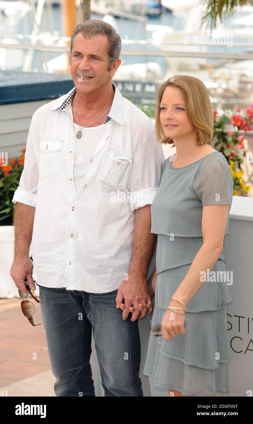 Mel Gibson and Jodie Foster at the photocall for The Beaver, the Palais