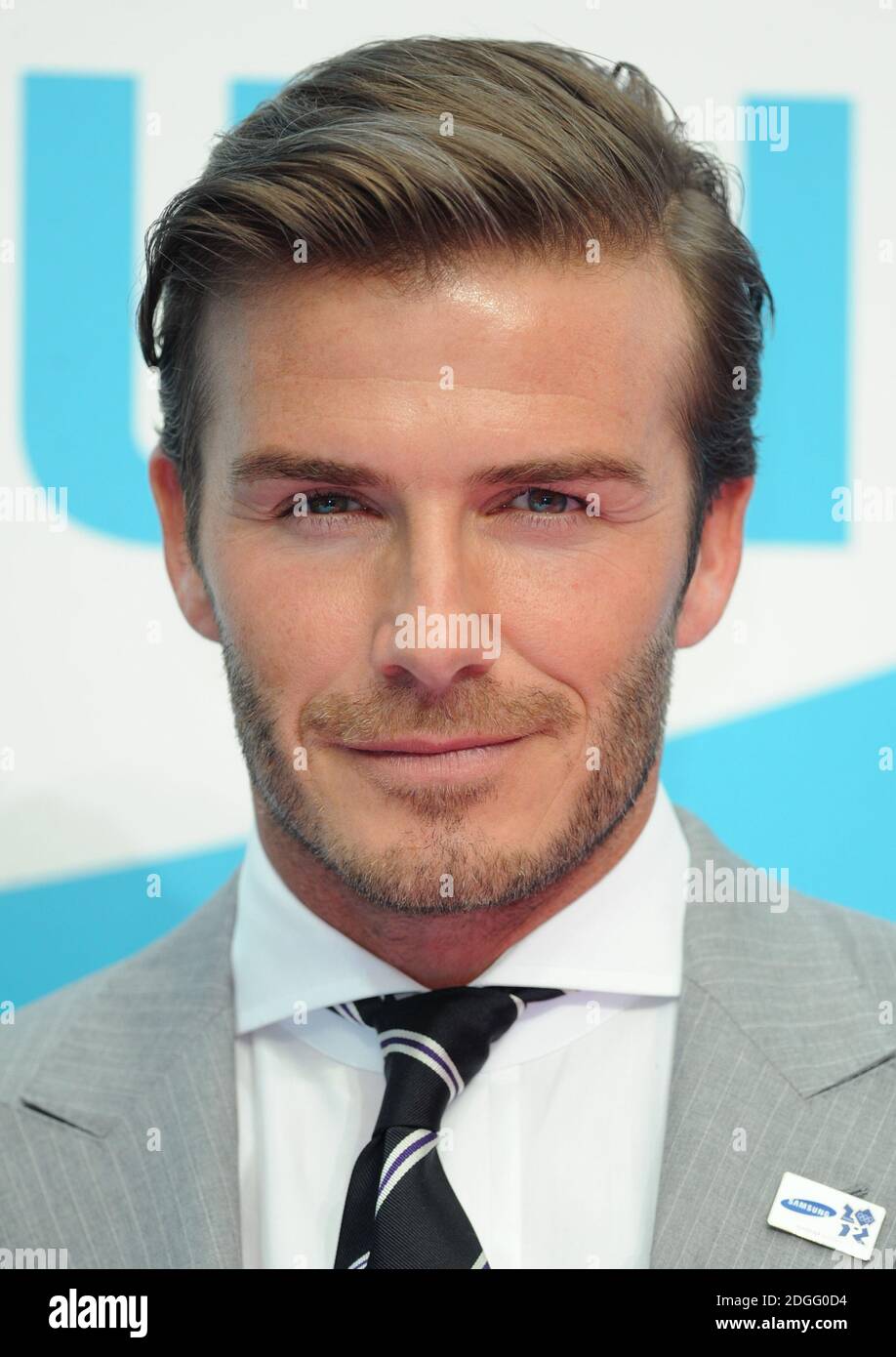 David Beckham at the Everyone's Olympic Games with Samsung launch, Canary Wharf, London Stock