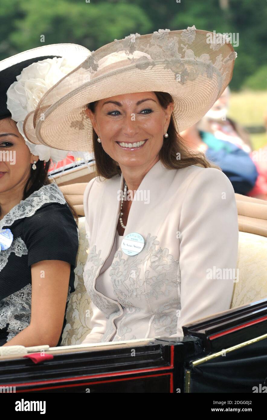 Carole Middleton on route to Royal Ascot, Berkshire Stock Photo Alamy
