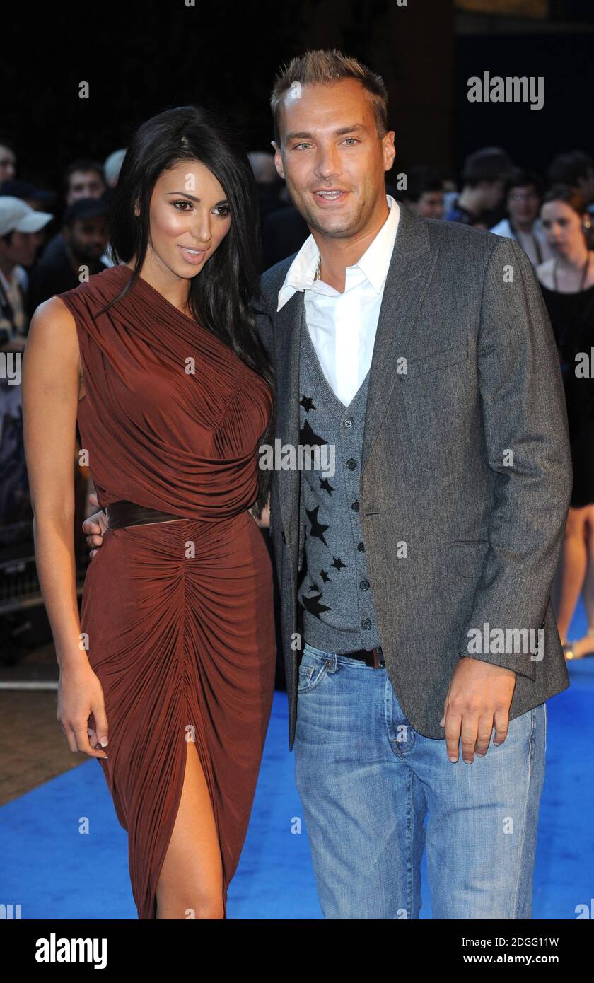 Callum Best and girlfriend arriving at the Transformers 3 Dark Side of