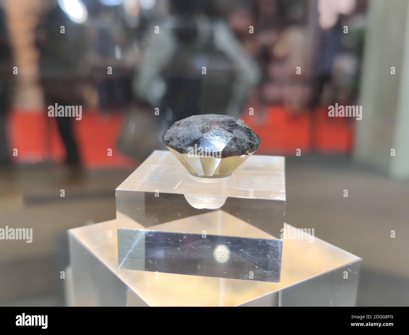 An 88-carat super black diamond, is on display at the 2020 China International Import Expo in Shanghai, China, 5 November 2020.   The Korloff Noir dia Stock Photo