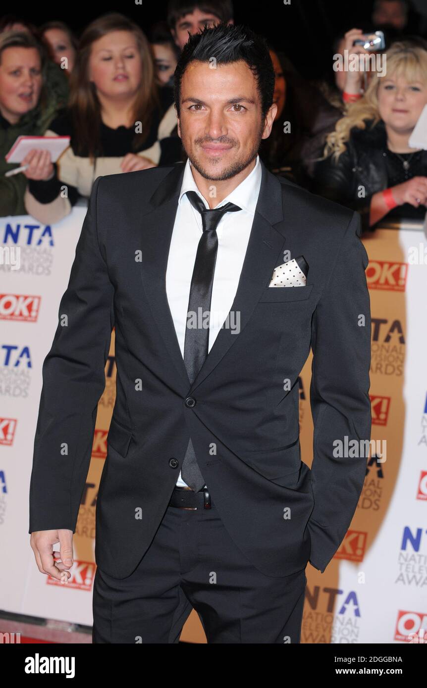 Peter Andre at The National Television Awards 2012, O2 Arena, Greenwich, London. Stock Photo