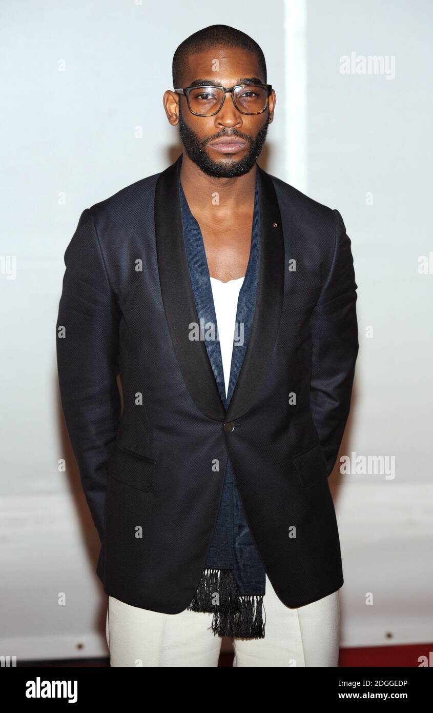 Tinie Tempah arriving at The Brit Awards 2012, The O2 Arena, Greenwich ...