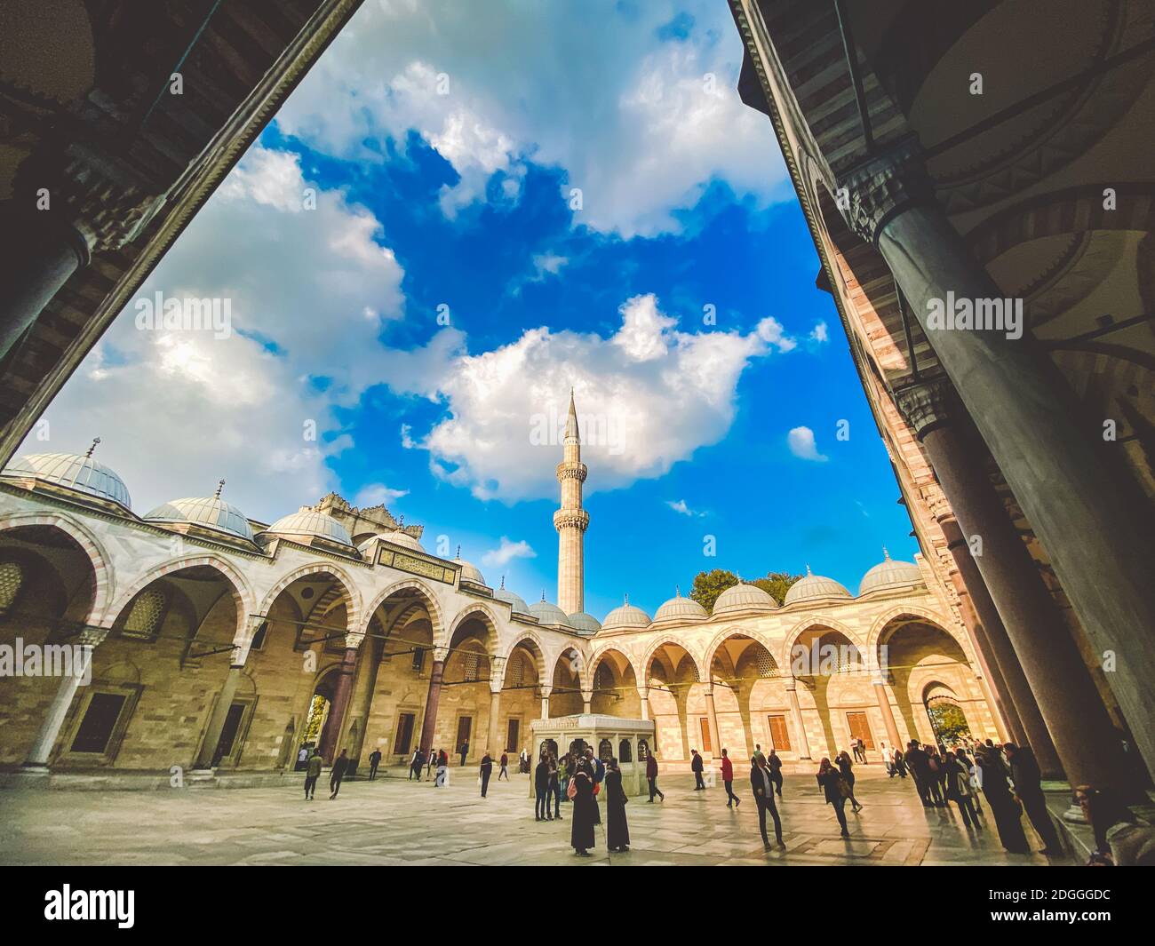 Suleymaniye Mosque. Suleymaniye Camii. Minaret, marmara. Sulaymaniye Mosque Exterior Turkey October 29, 2019, Istanbul. Suleyman Stock Photo