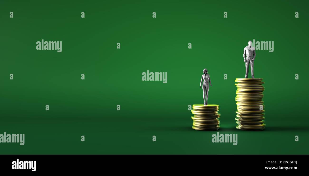 Gender Pay Inequality Stock Photo