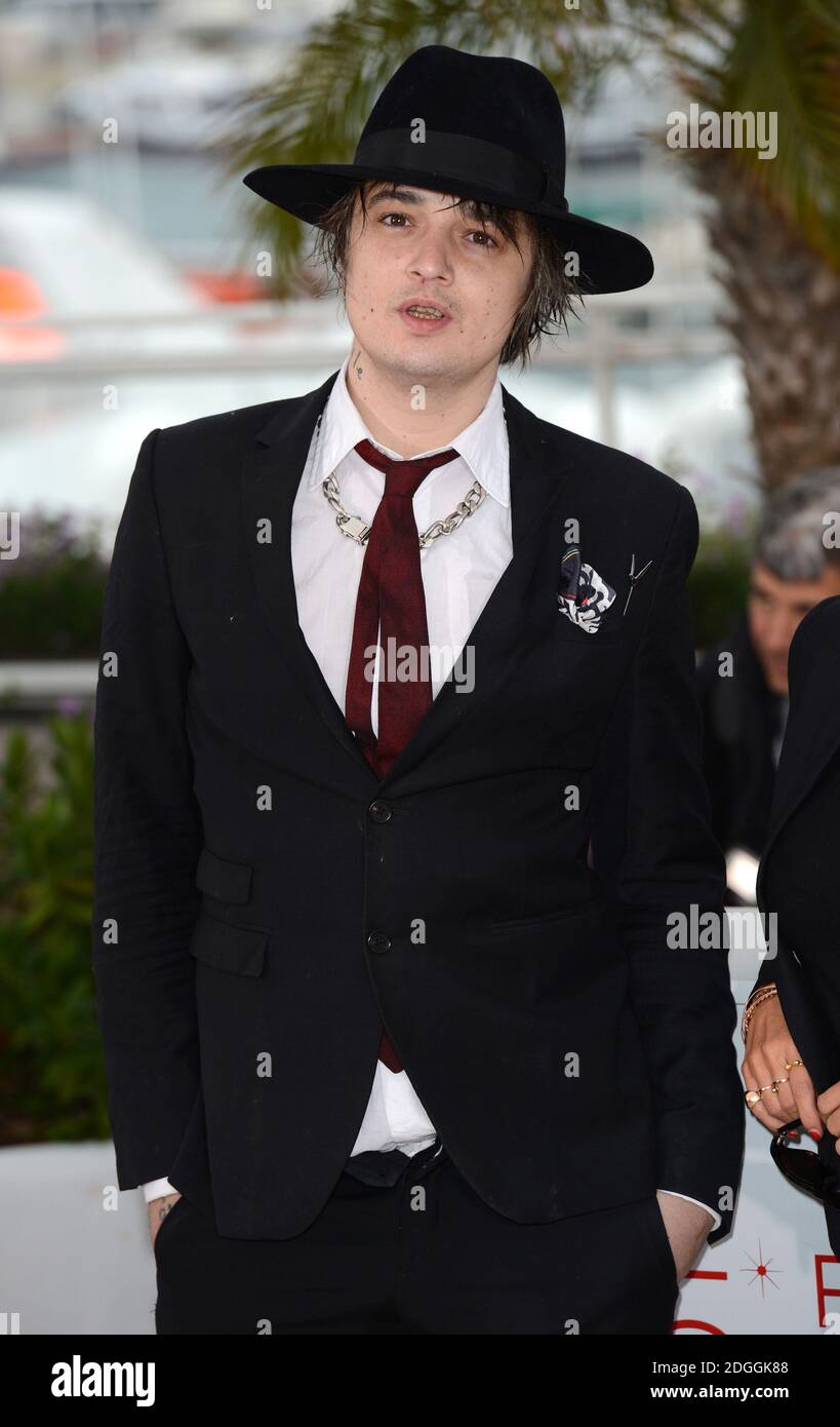 Pete Doherty at the photocall for Confession of a Child of the Century held at the Palais de Festival, part of the 65th Cannes Film Festival.  Copyright Doug Peters EMPICS Entertainment  Stock Photo