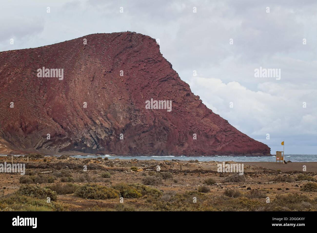 The seacliff of the Special Nature Reserve Red Mountain (Roja Montana), Tenerife, Canary Islands, Spain. Stock Photo