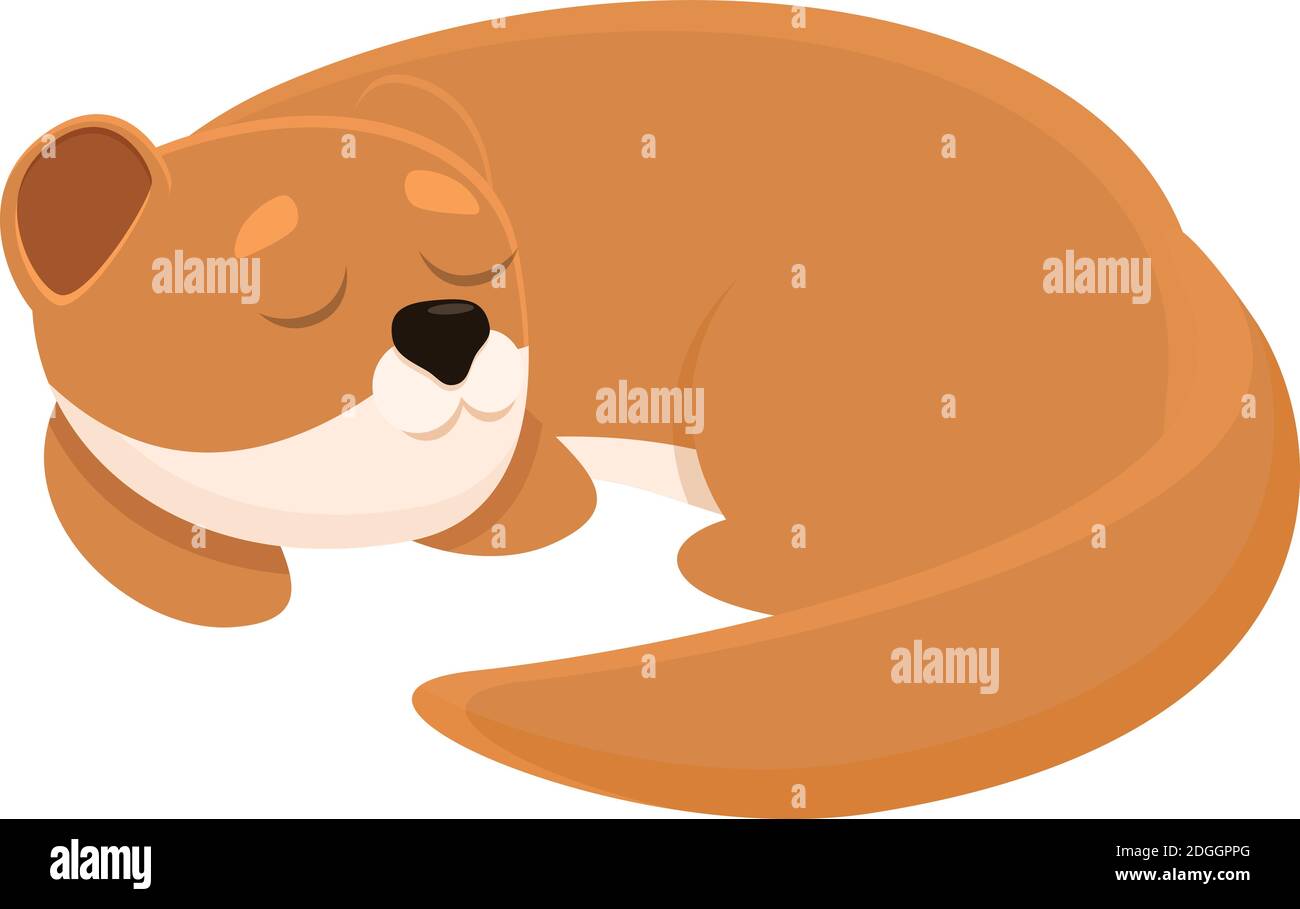 Sleeping mink icon. Cartoon of sleeping mink vector icon for web design ...