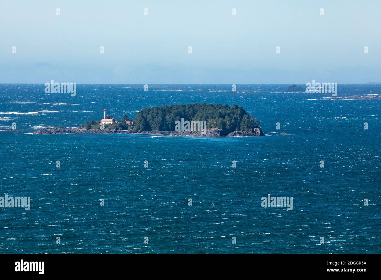 Lennard Island Lighthouse, BC, Canada near Tofino. Stock Photo