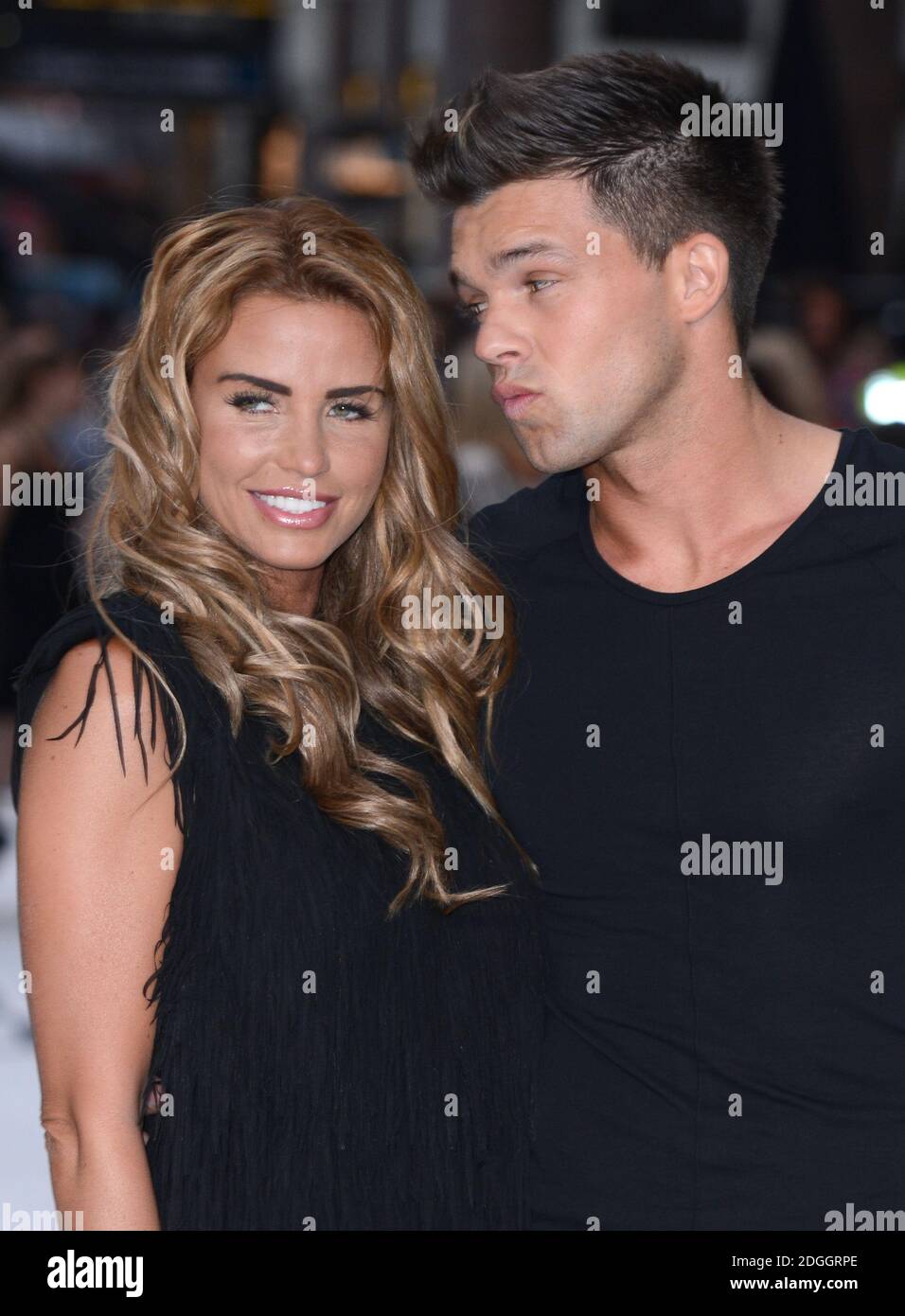 Katie Price and Leandro Penna arriving at the UK Premiere of Total Recall,  Vue Cinema, Leicester Square, London Stock Photo - Alamy