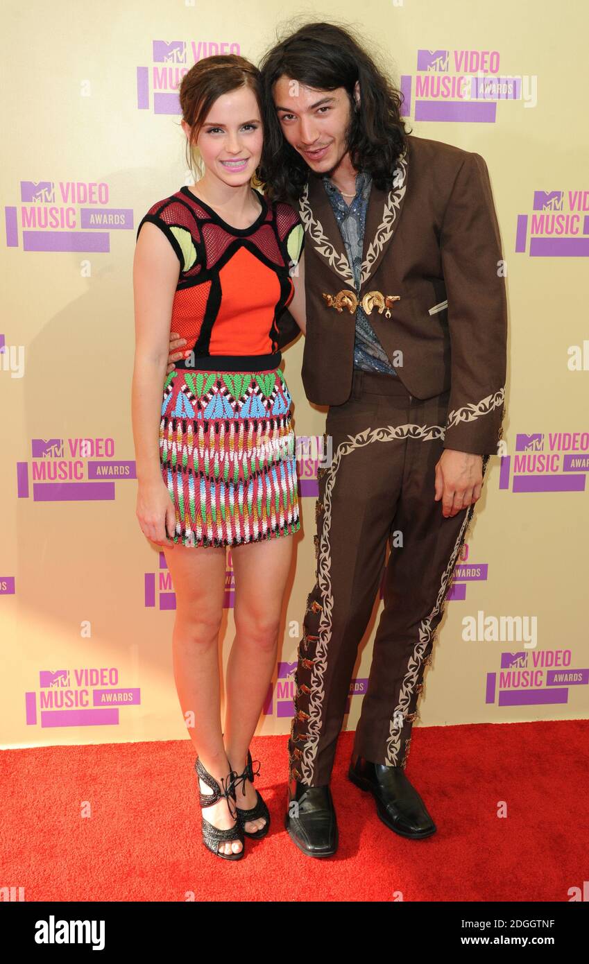 Emma Watson and Ezra Miller arriving at the MTV Video Music Awards, The ...