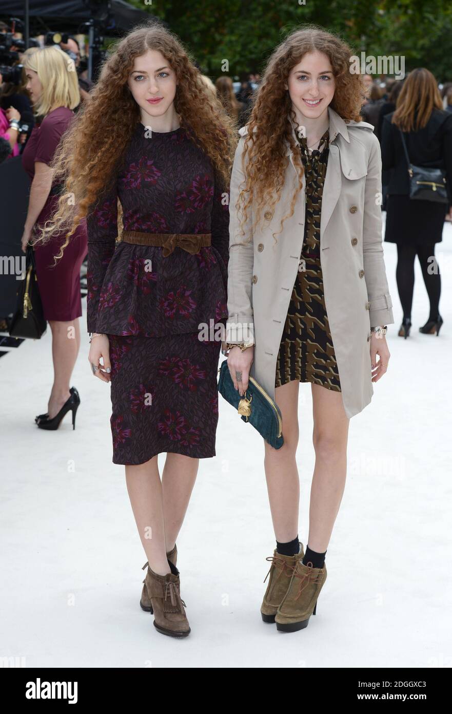 Models at the Burberry Prorsum Catwalk Show, Hyde Park. Part of London Fashion Week SS13, London. Stock Photo
