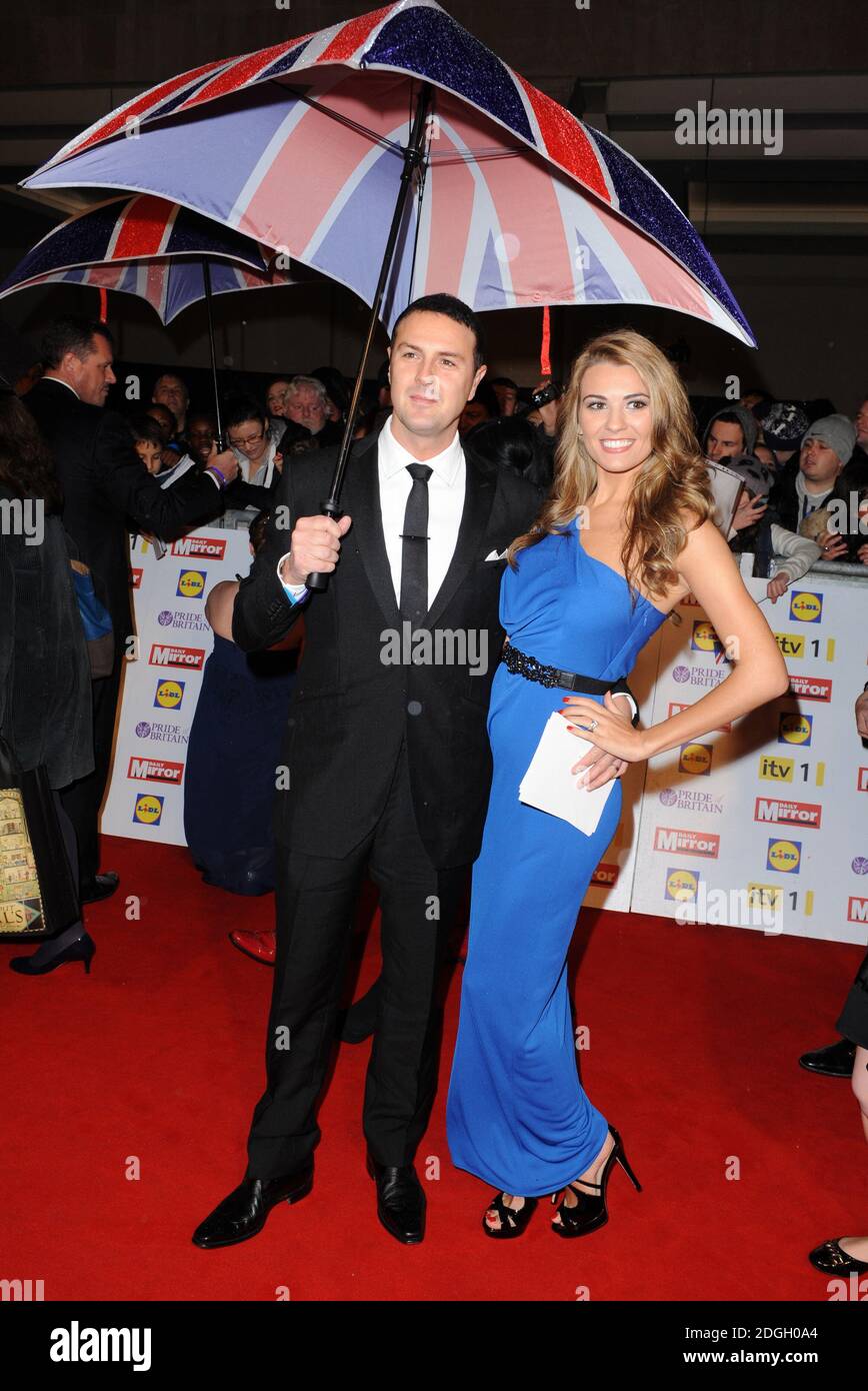 Paddy McGuinness and wife Christine Martin arriving at The Pride of Britain Awards 2012, Grosvenor House Hotel, London Stock Photo