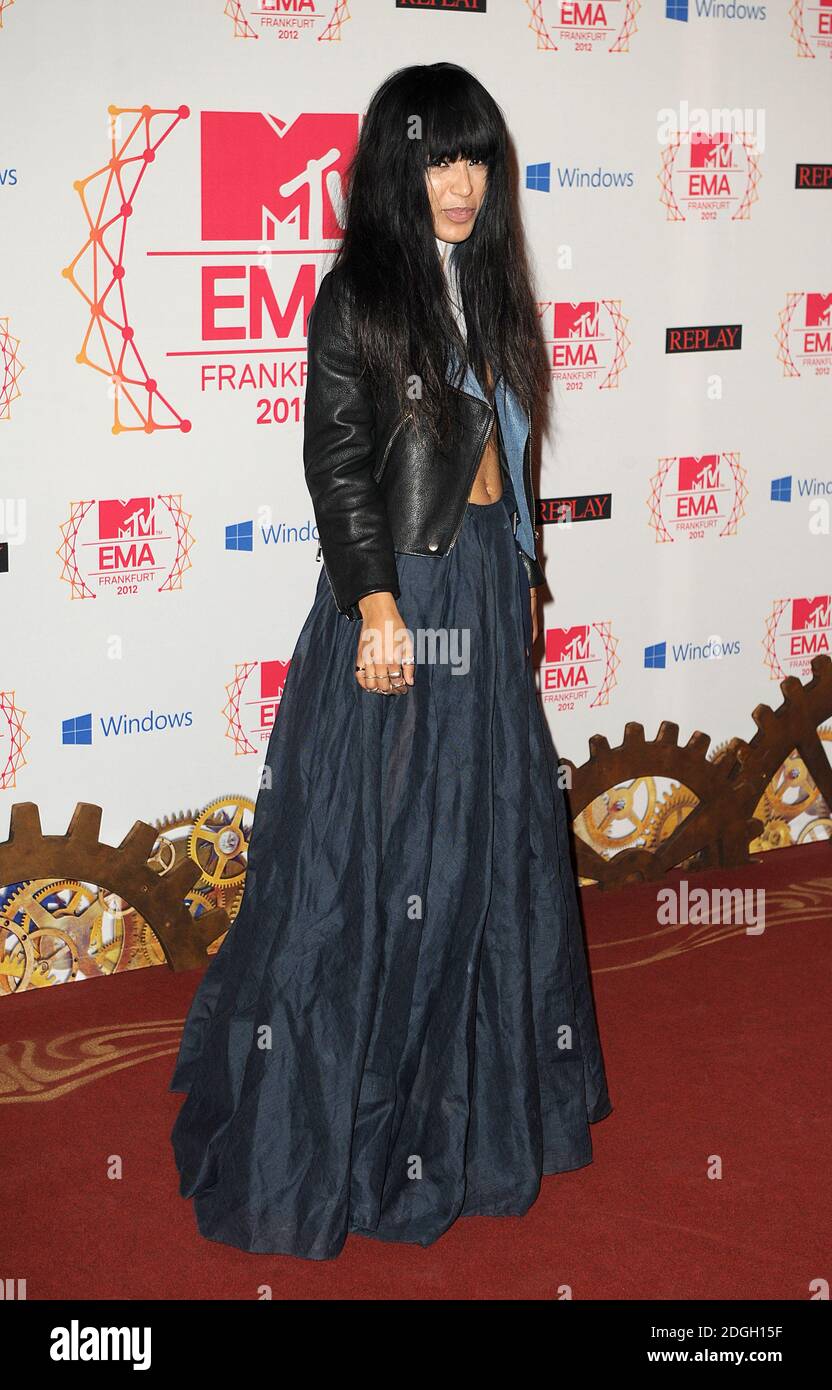Loreen arriving for the 2012 MTV Europe Music Awards at the Festhalle Frankfurt, Germany. Stock Photo