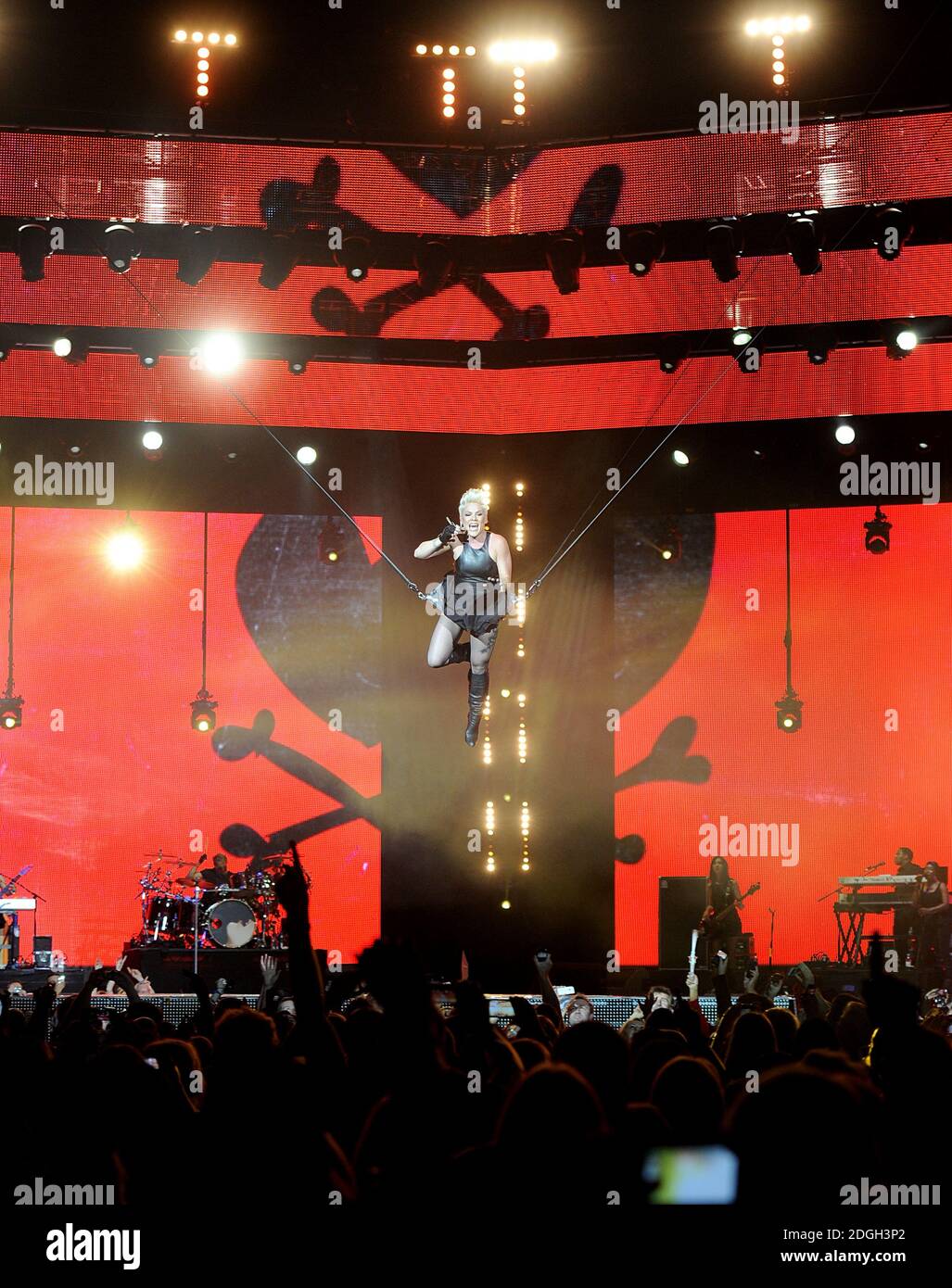 Pink on stage during the 2012 Capital FM Jingle Bell Ball at the O2 ...