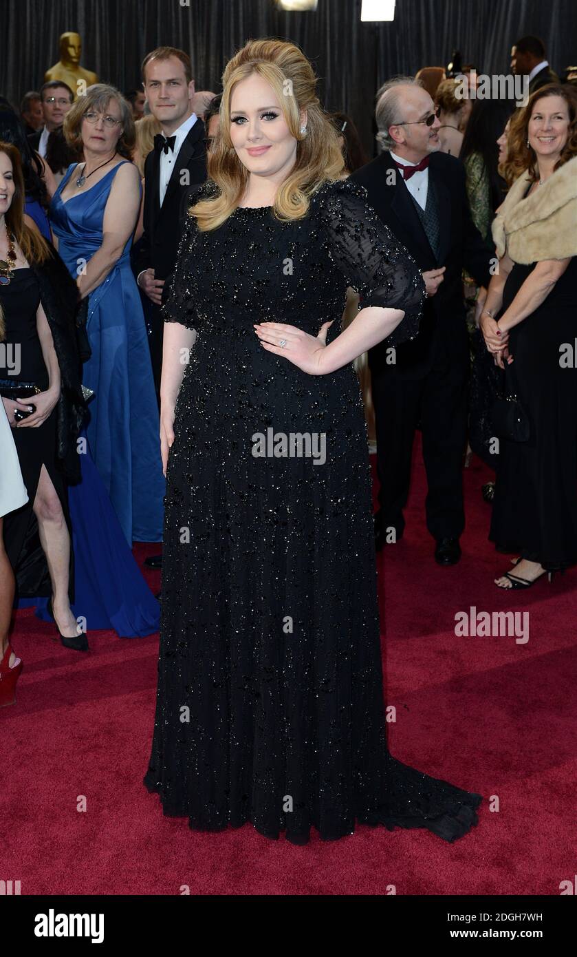 Adele Adkins arriving for the 85th Academy Awards at the Dolby Theatre, Los Angeles. Stock Photo
