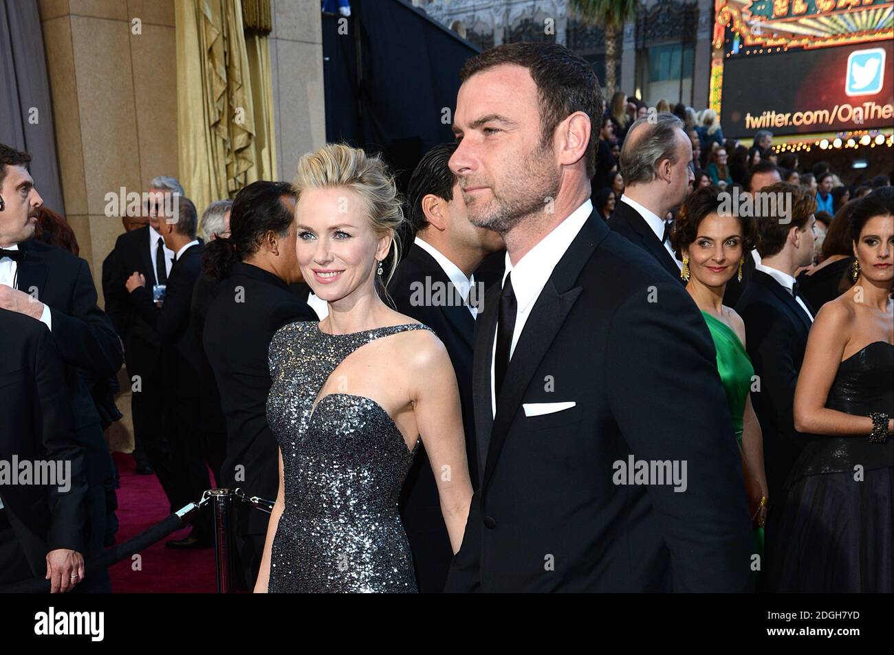 Naomi Watts and Liev Schreiber  arriving for the 85th Academy Awards at the Dolby Theatre, Los Angeles. Stock Photo