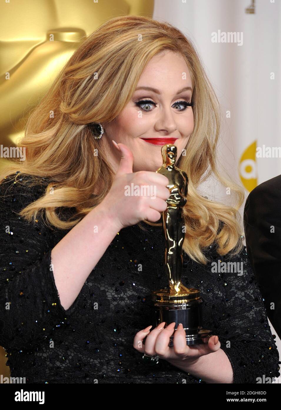 Adele at the 85th Academy Awards at the Dolby Theatre, Los Angeles.  Stock Photo