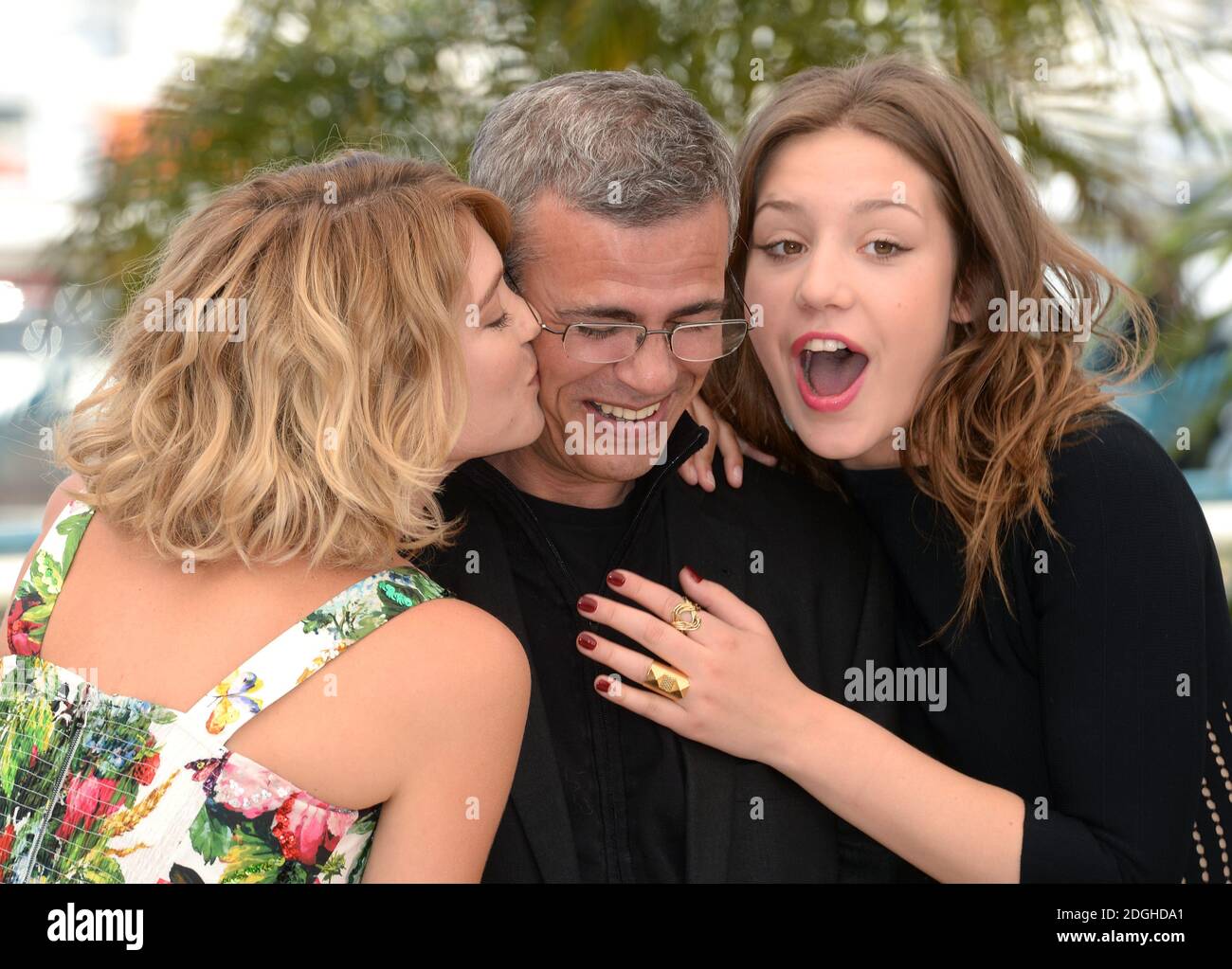 Lea Seydoux, Abdellatif Kechiche and Adele Exarchopoulos at the Photocall  for La Vie D'Adele, Chapters 1 and 2, part of the 66th Festival De Cannes,  Palais De Festival, Cannes Stock Photo - Alamy