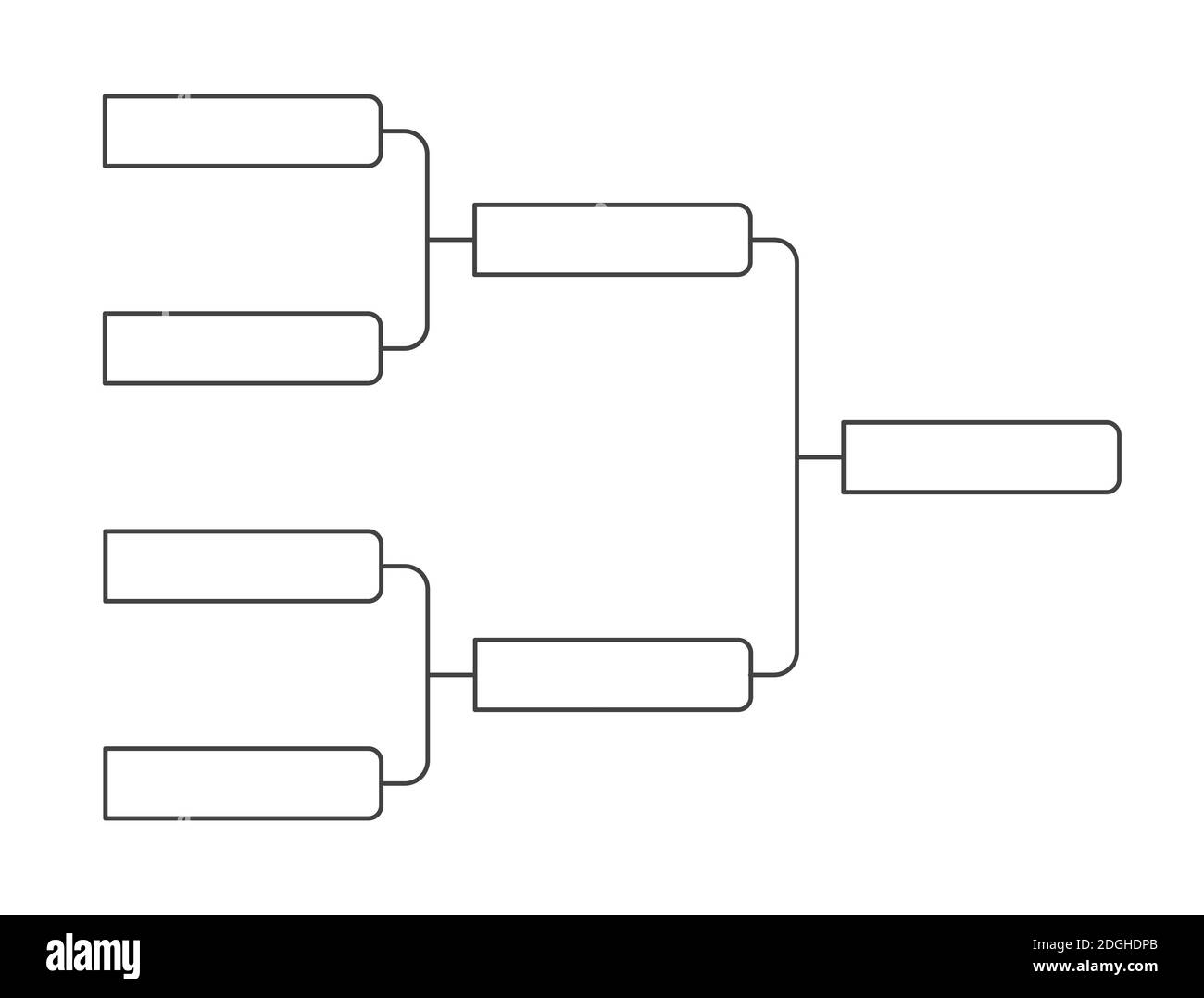4 team tournament bracket championship template flat style design