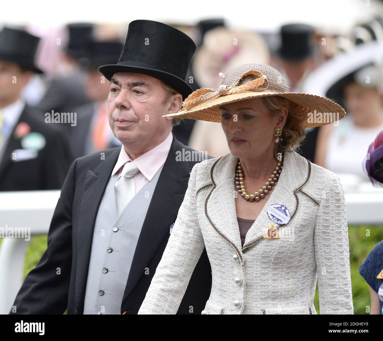 Sir Andrew Lloyd Webber and wife at Royal Ascot 2013, Ascot Racecourse