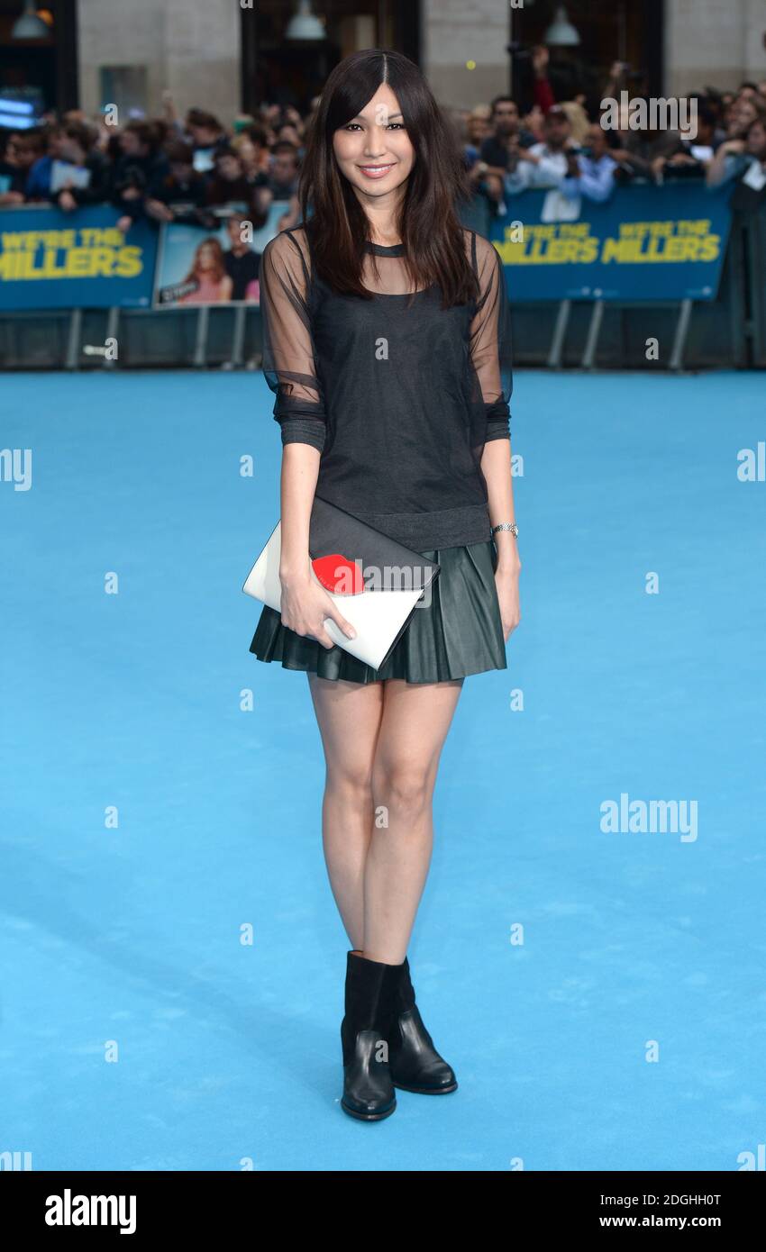 Gemma Chan arriving at the European Premiere of We're The Millers, Odeon West End Cinema, Leicester Square, London. Stock Photo