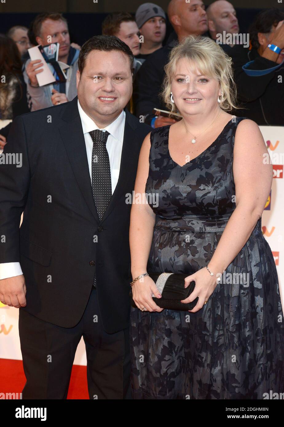 Paul Potts and wife Julie-Ann Potts arriving at the Pride of Britain Awards  2013, The Grosvenor House Hotel, London Stock Photo - Alamy