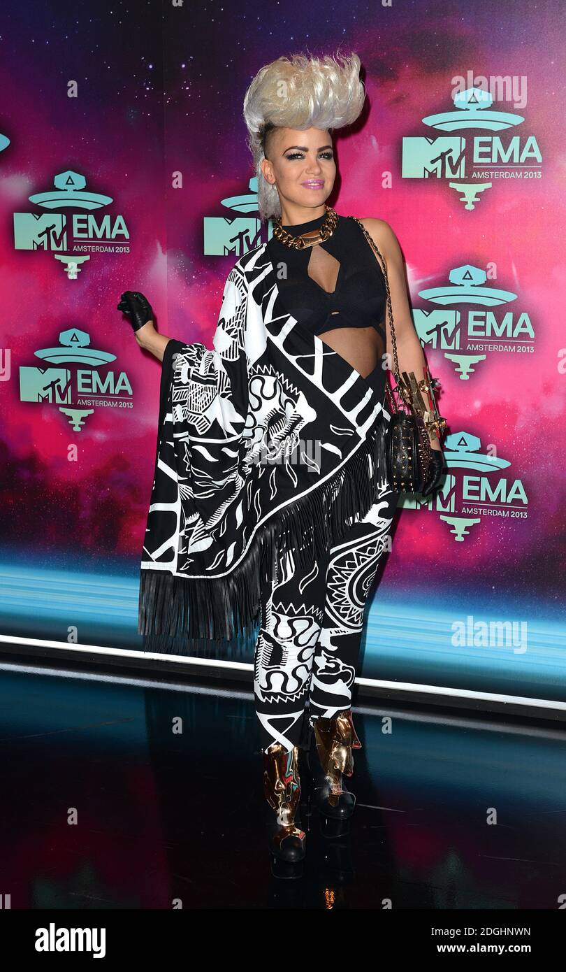 Eva Simons arriving for the 2013 MTV Europe Music Awards at the Ziggo ...