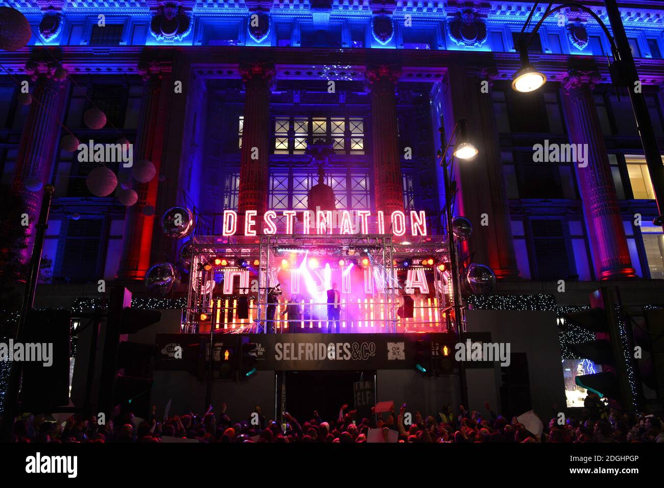 James Arthur switches on the Oxford Street Christmas Lights in London Stock Photo Alamy