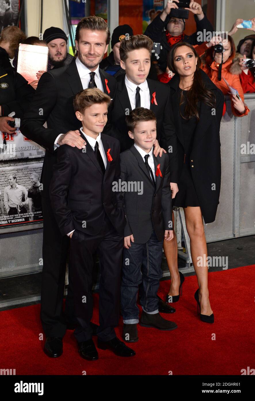 Romeo Beckham, David Beckham, Cruz Beckham, Brooklyn Beckham and