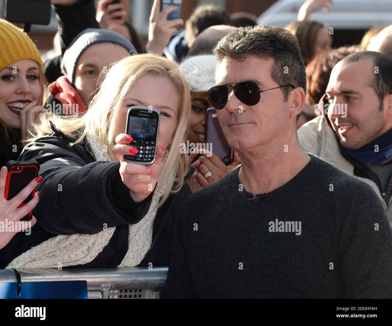 Simon Cowell arriving at the 2014 Britain's Got Talent Auditions