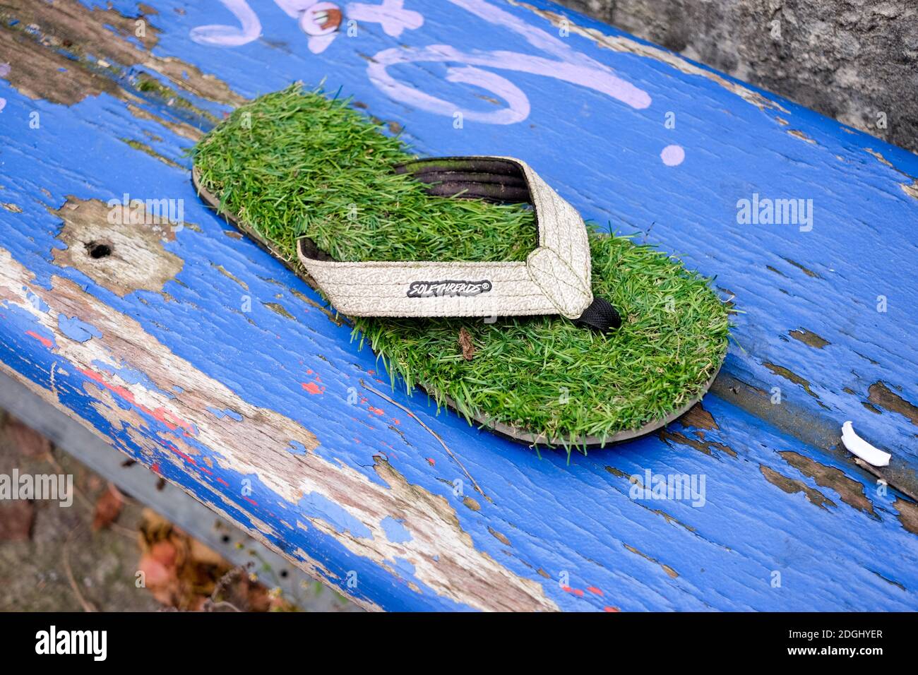 Sole threads deals grass flip flops