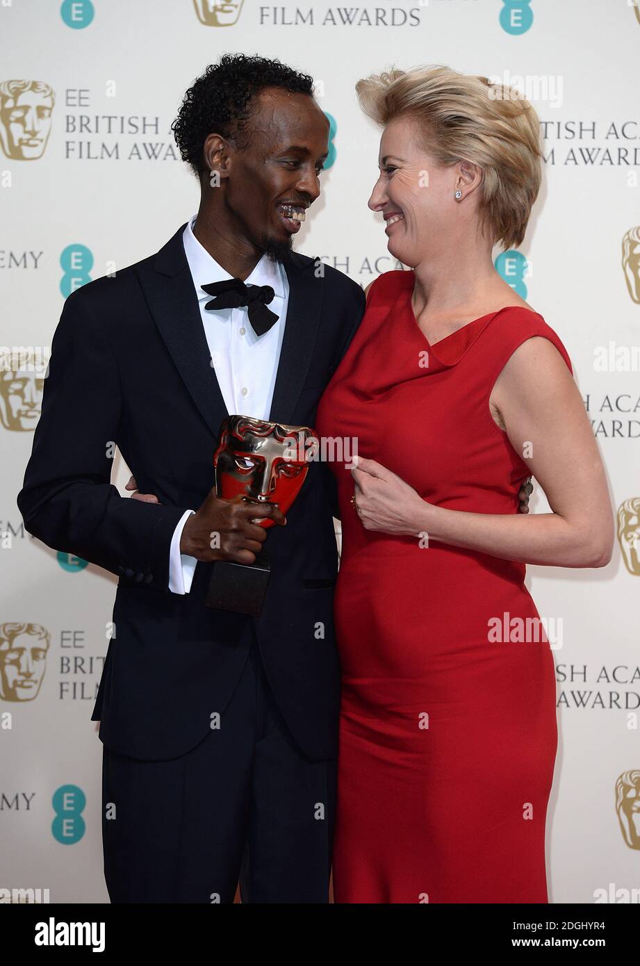 Barkhad Abdi with the Best supporting actor award for Captain Phillips