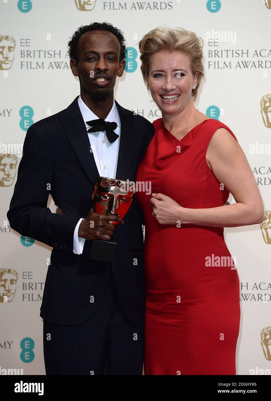 Barkhad Abdi with the Best supporting actor award for Captain Phillips